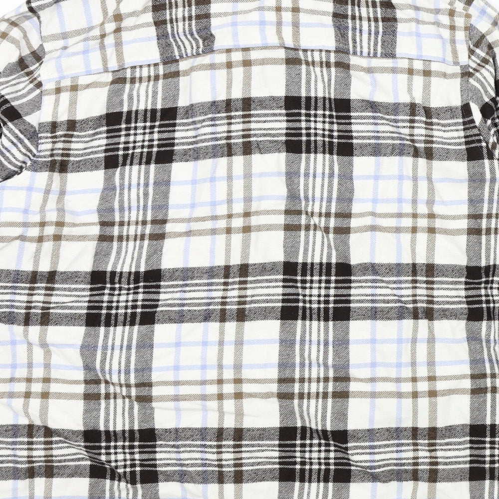 LERROS Mens Brown Check   Button-Up Size M