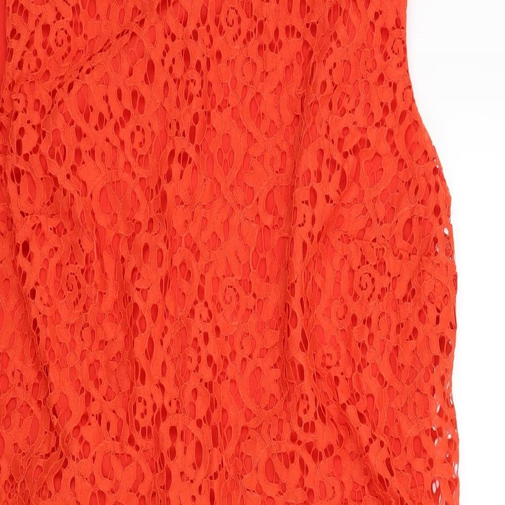 TU Womens Orange   A-Line  Size 18  - Lace Detail