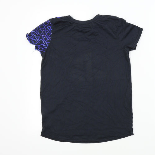 PlayStation Boys Black   Basic T-Shirt Size 10-11 Years  - Playstation