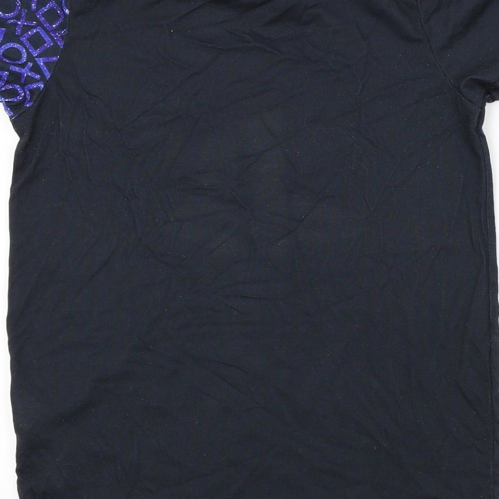 PlayStation Boys Black   Basic T-Shirt Size 10-11 Years  - Playstation