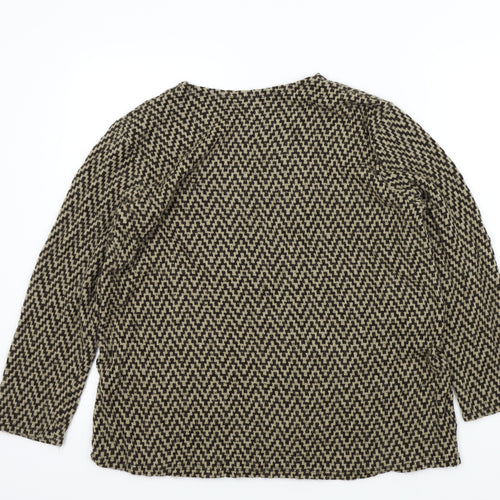 Preworn Womens Brown Geometric  Pullover Jumper Size M