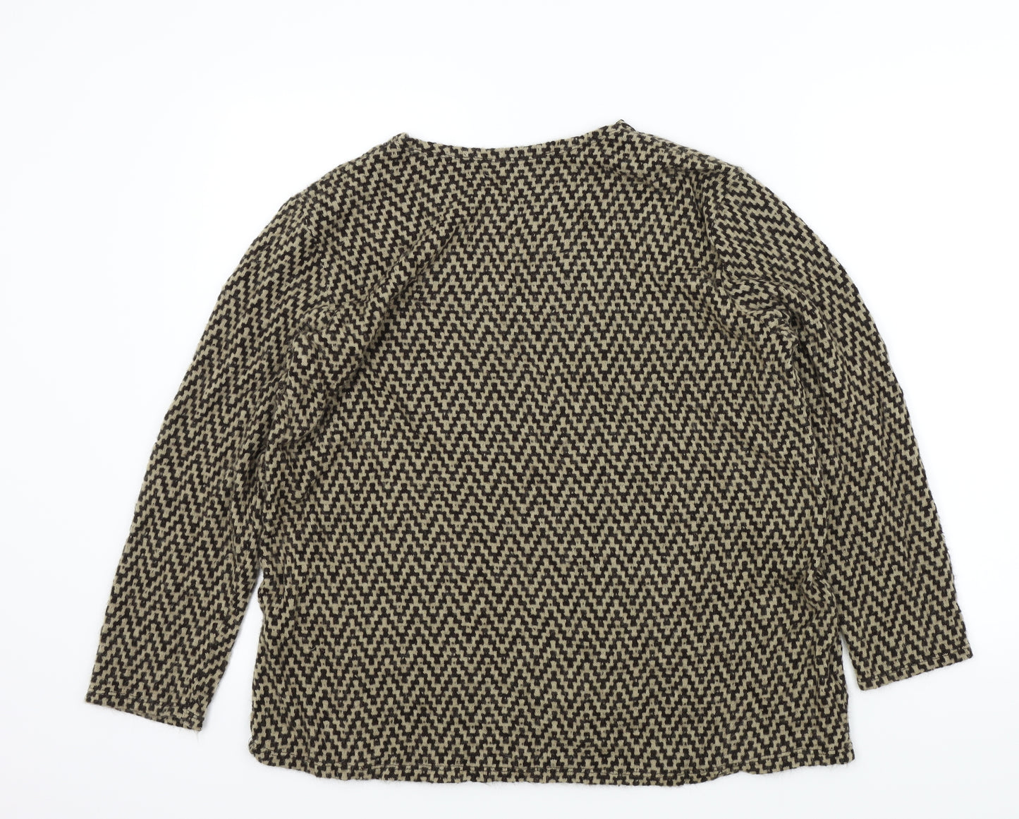 Preworn Womens Brown Geometric  Pullover Jumper Size M