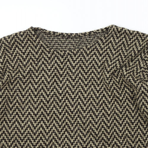 Preworn Womens Brown Geometric  Pullover Jumper Size M