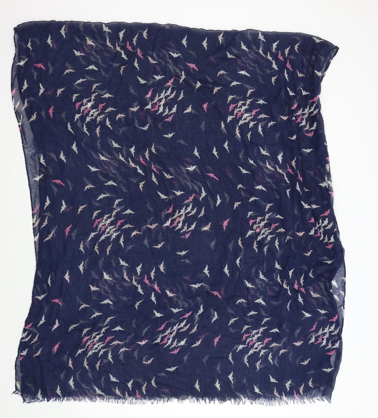 Fat Face Womens Blue Geometric   Scarf   - Birds Print