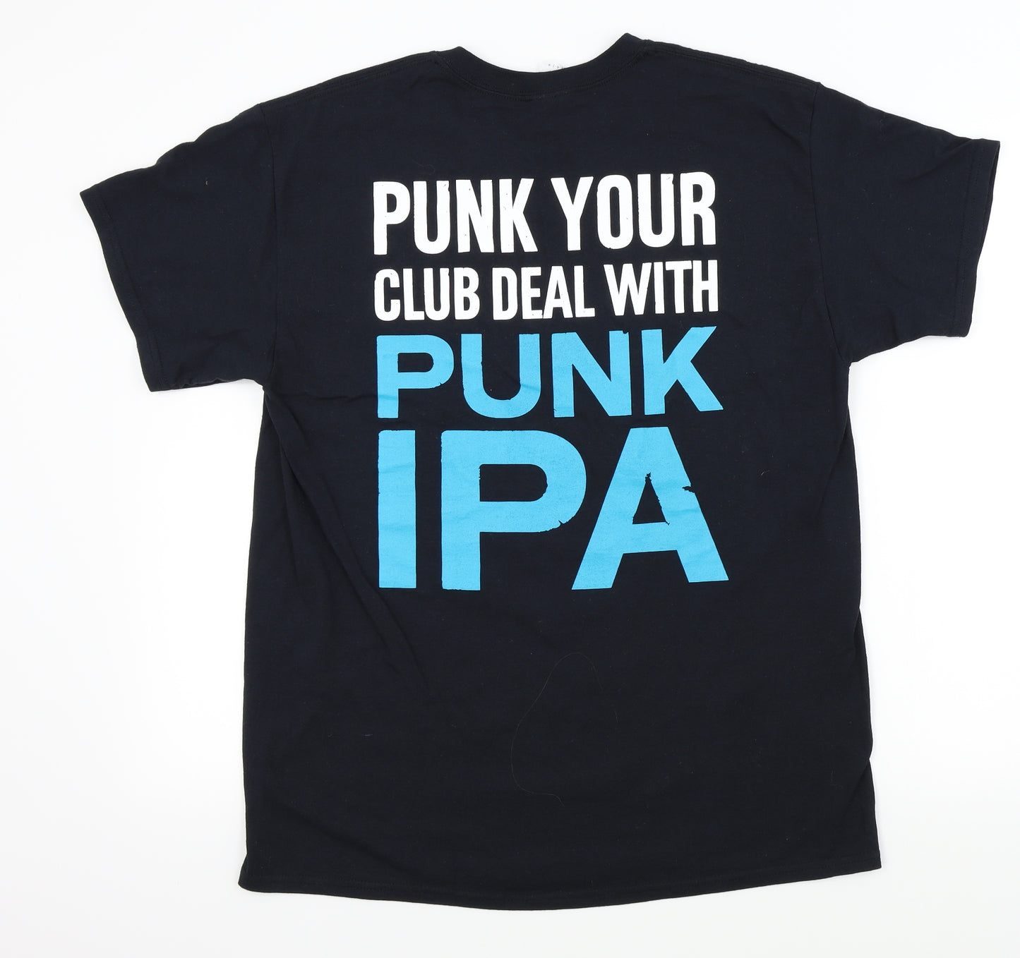 Gildan Mens Blue Houndstooth   T-Shirt Size L  - PUNK IPA