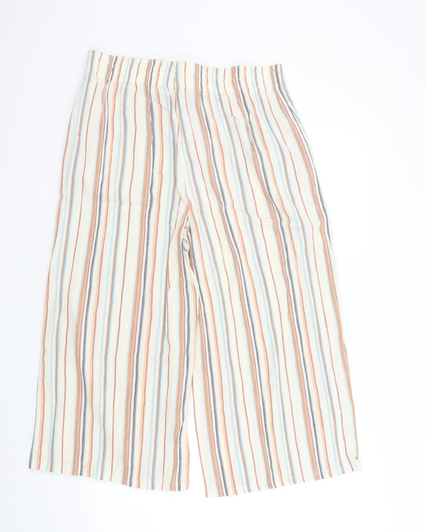 Nutmeg Womens Brown Striped  Trousers  Size 14 L20 in