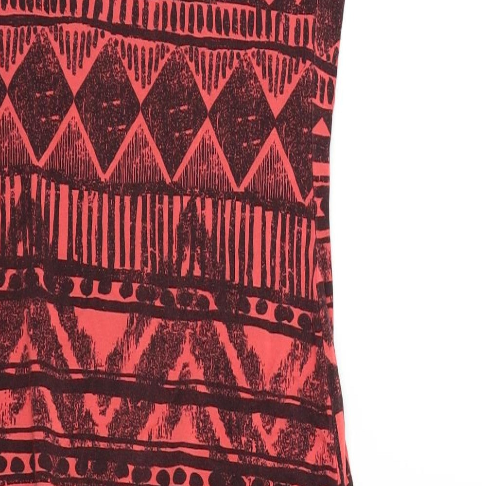 New Look Womens Red Geometric  A-Line  Size 12