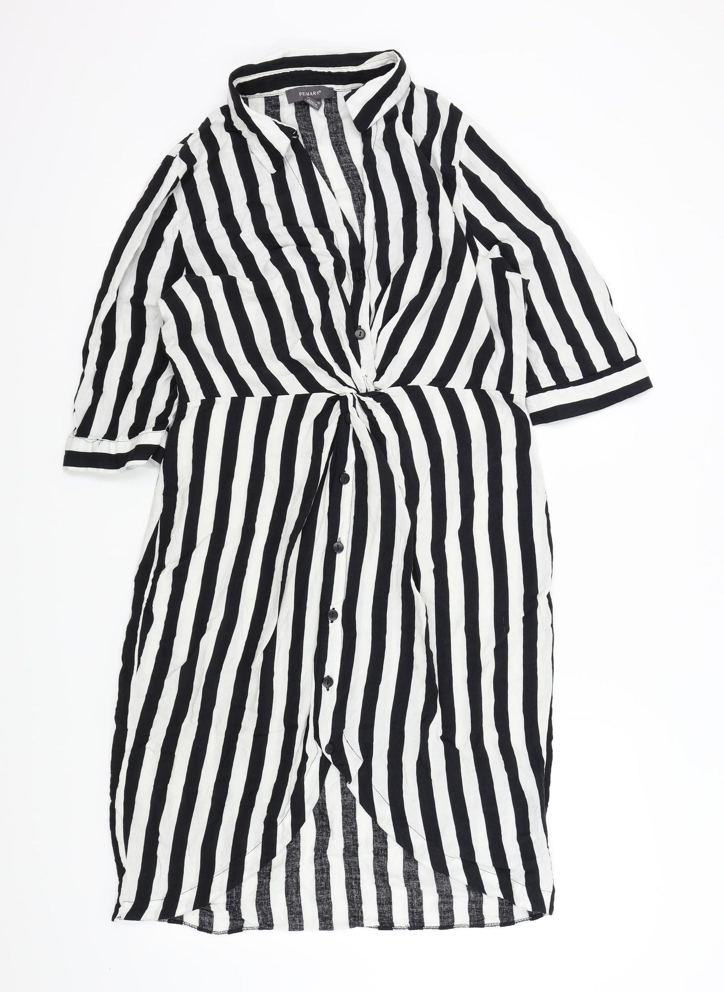 Primark Womens Black Striped  Basic Blouse Size 16