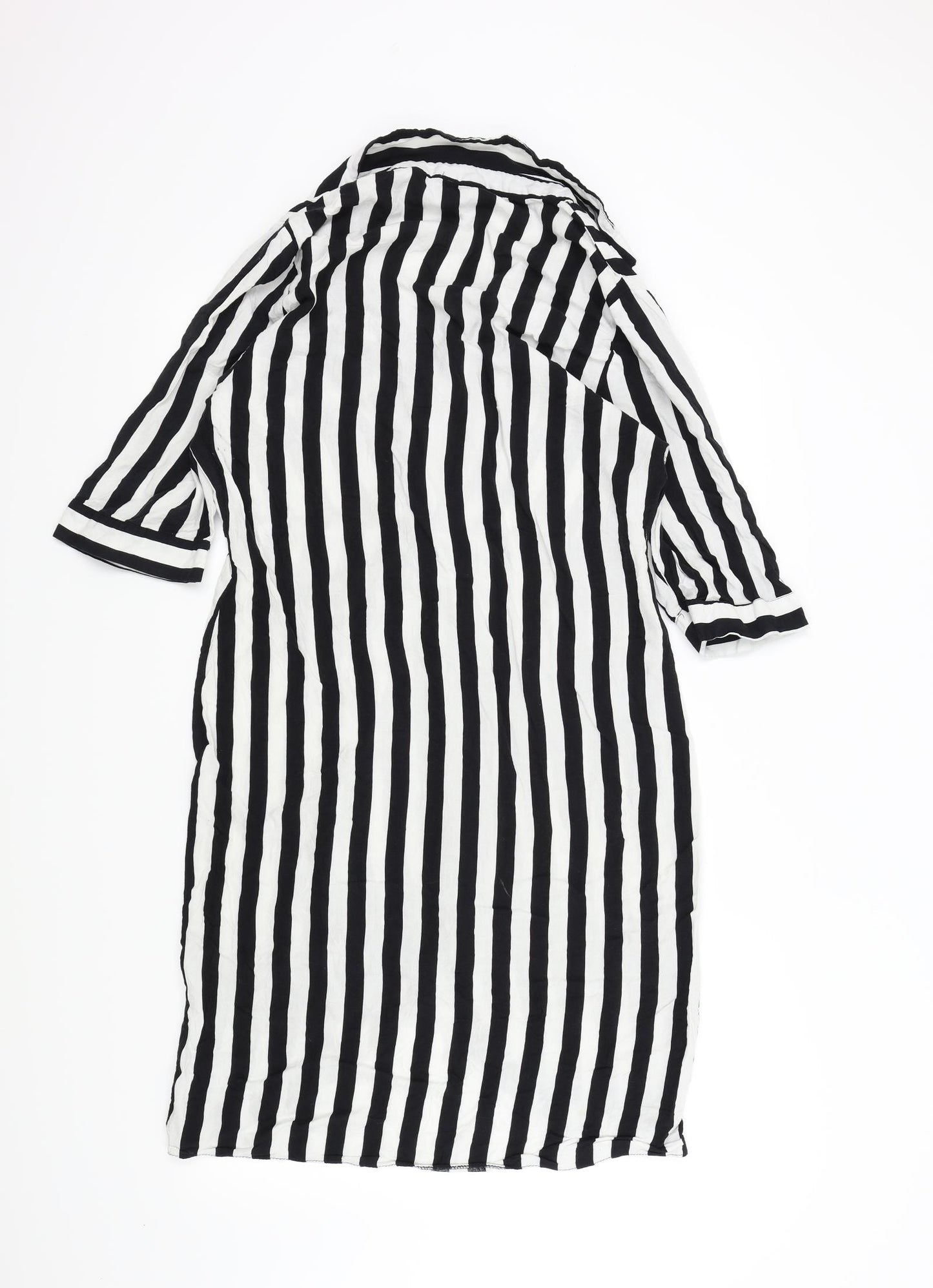 Primark Womens Black Striped  Basic Blouse Size 16