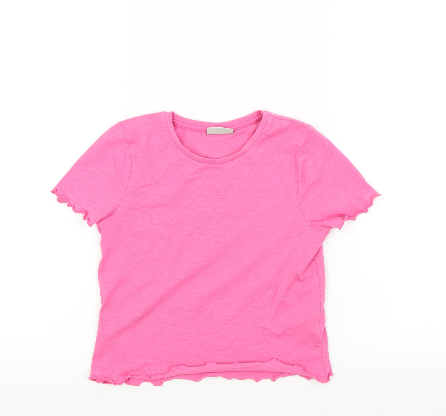 I love girls wear Girls Pink   Basic T-Shirt Size 9 Years  - Frill Detail