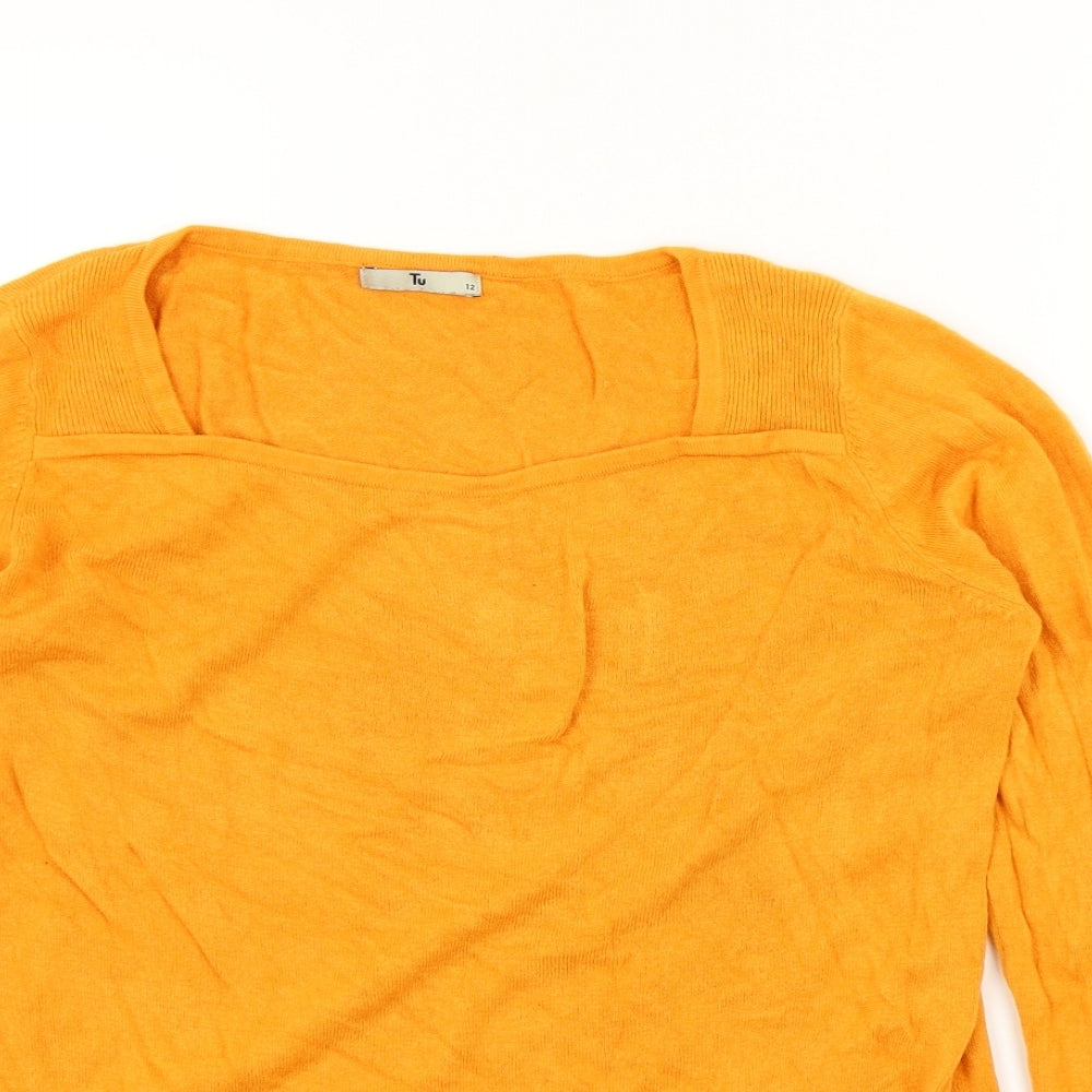 TU Womens Orange   Pullover Jumper Size 12