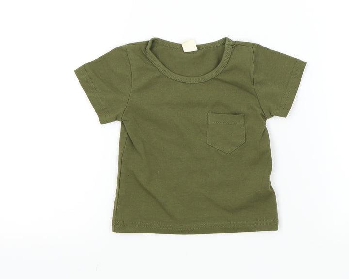 90 Degree Baby Green Colourblock Basic Polo Size 0-3 Months