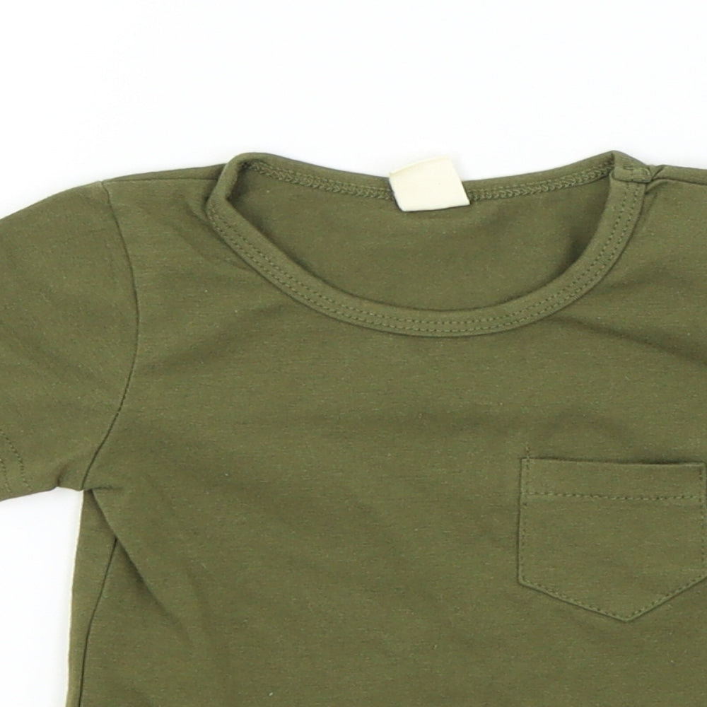 90 Degree Baby Green Colourblock  Basic Polo Size 0-3 Months