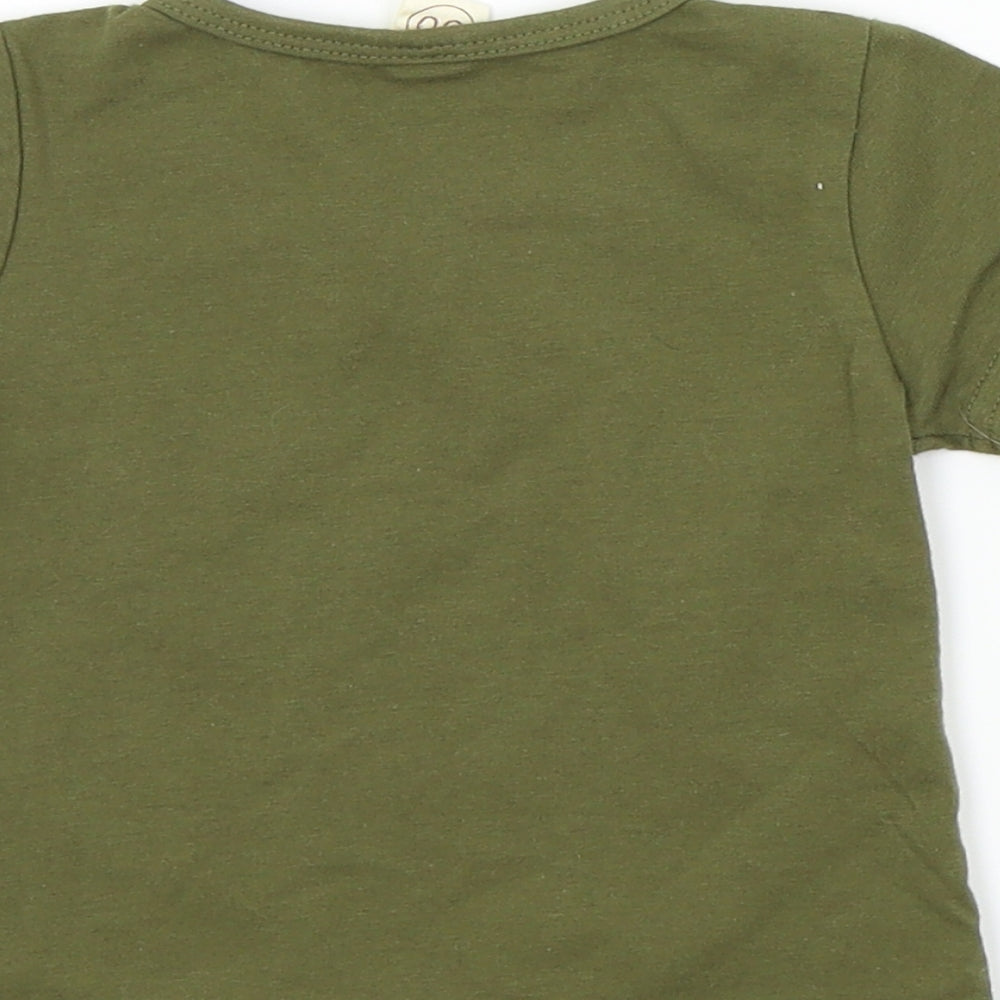 90 Degree Baby Green Colourblock  Basic Polo Size 0-3 Months