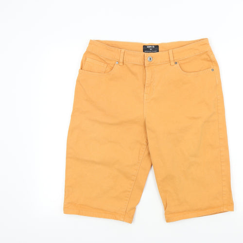 TU Womens Orange Colourblock  Bermuda Shorts Size 14