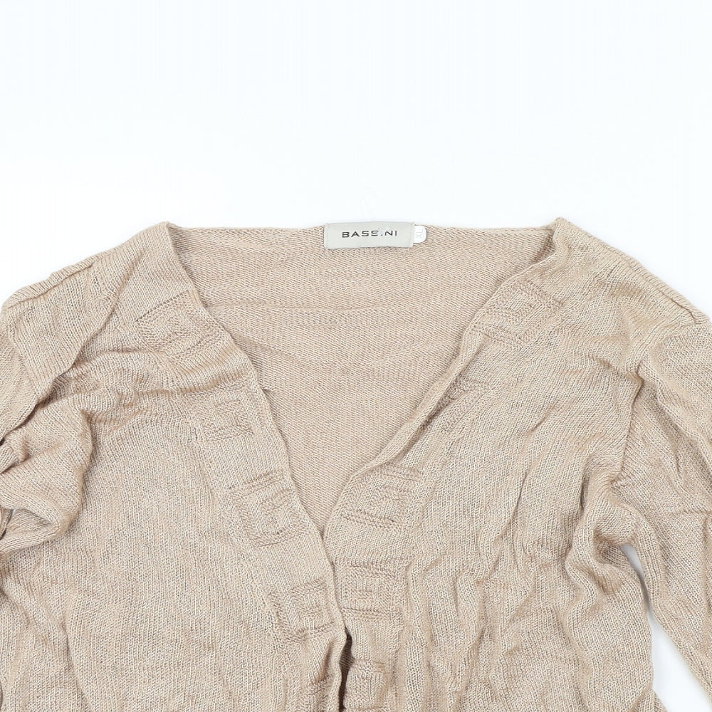 BASSINI Womens Gold   Cardigan Jumper Size XL