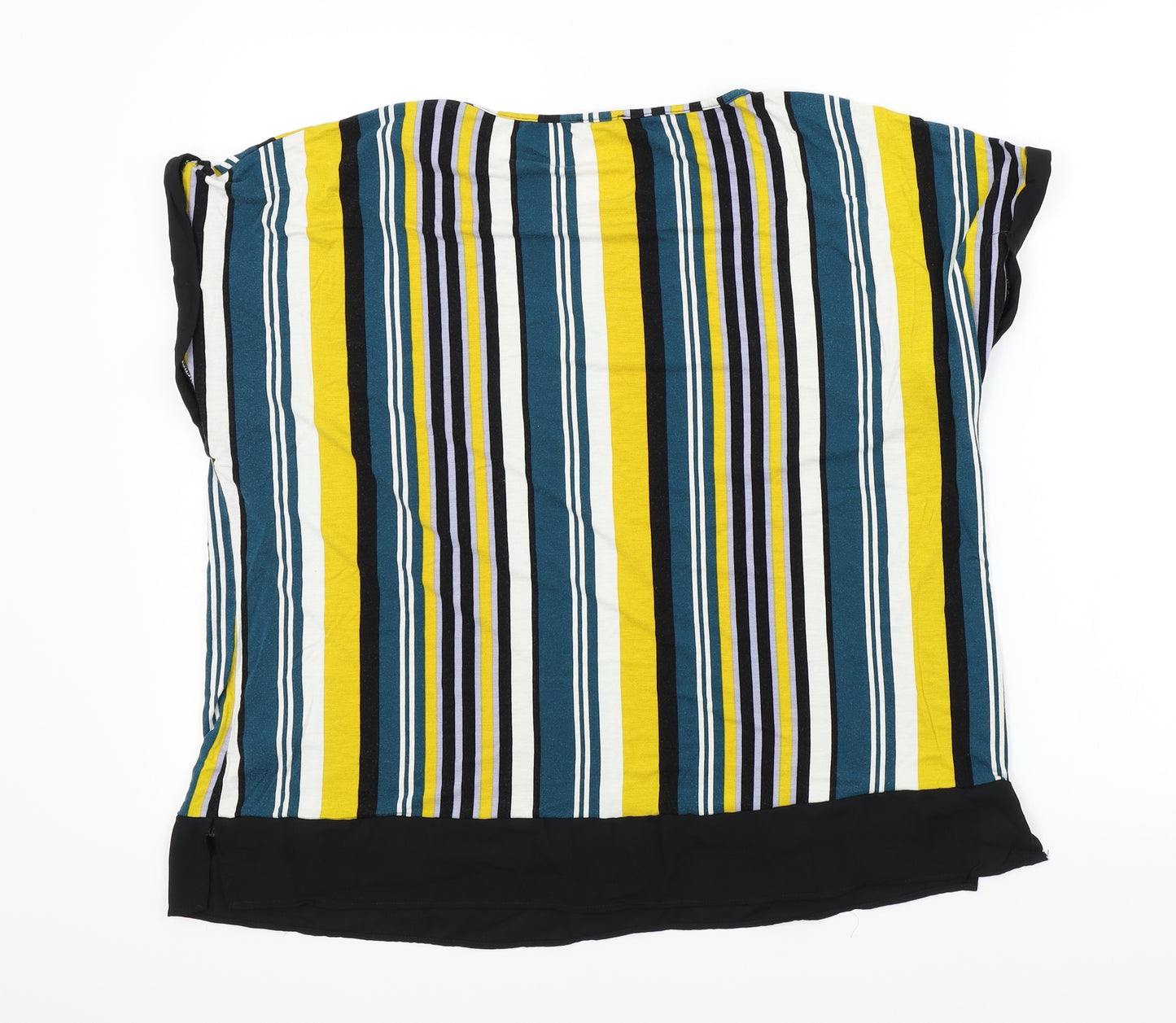 Papaya Womens Ivory Striped  Basic Polo Size 16