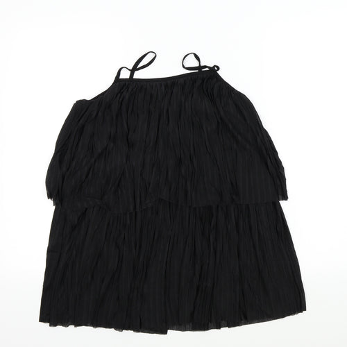 TOP SHOP Womens Black Colourblock  Basic Blouse Size 12