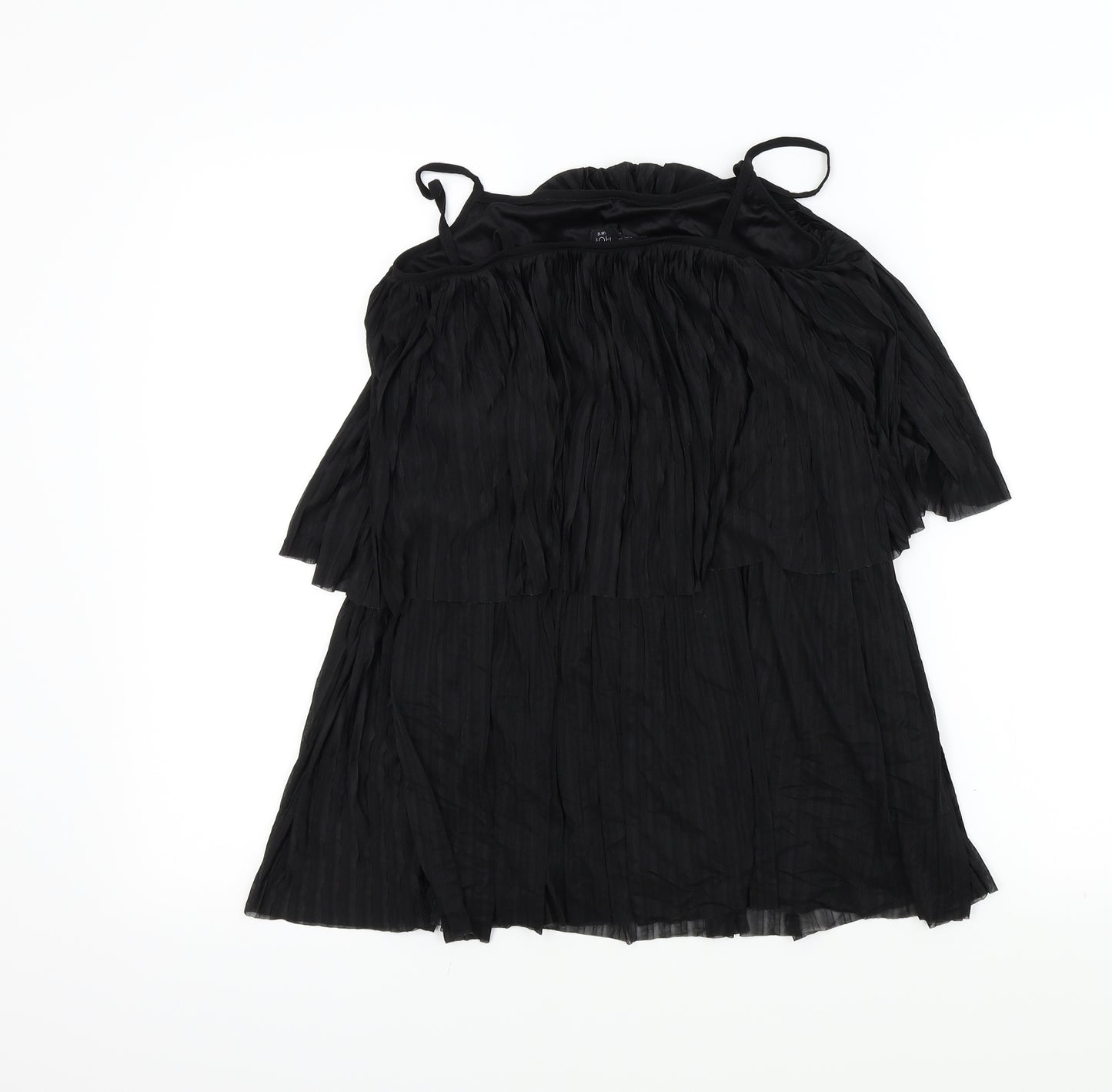 TOP SHOP Womens Black Colourblock  Basic Blouse Size 12