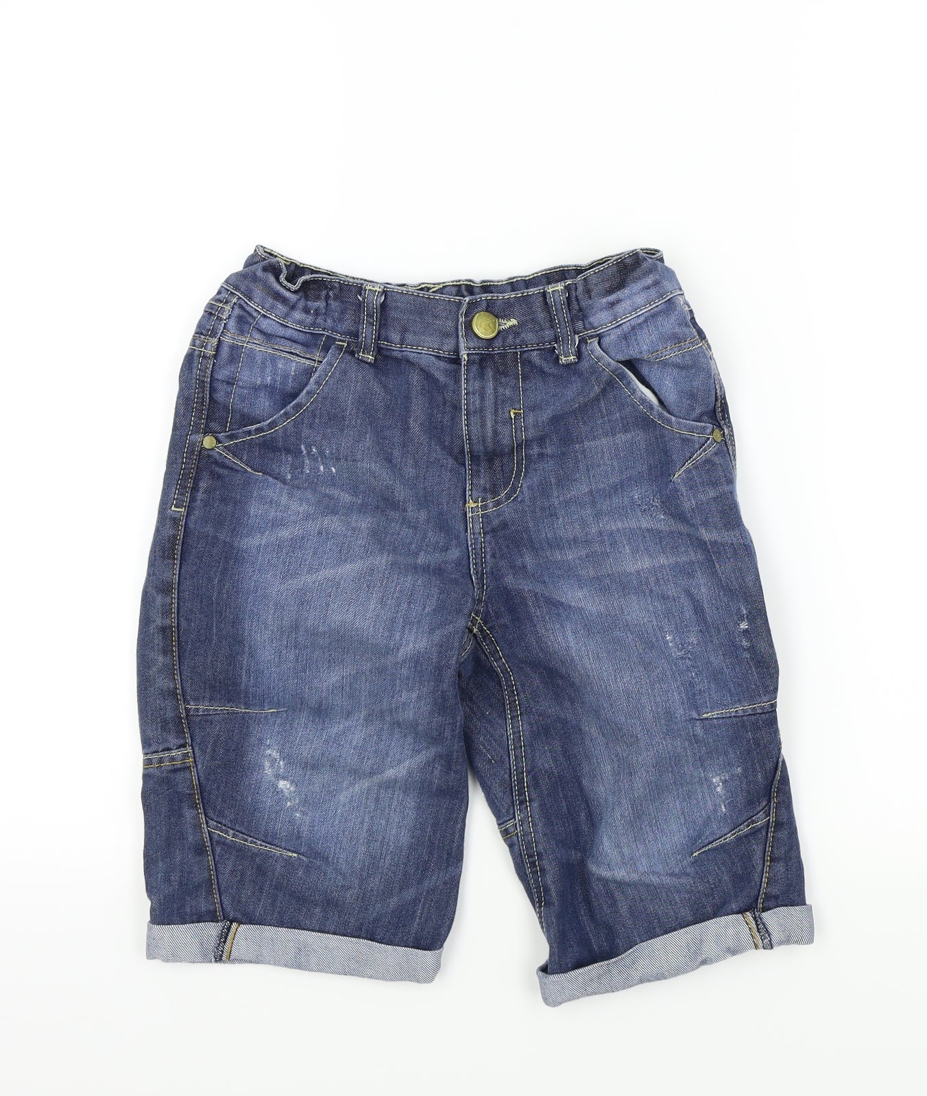 F&F Boys Blue Colourblock  Bermuda Shorts Size 9 Years