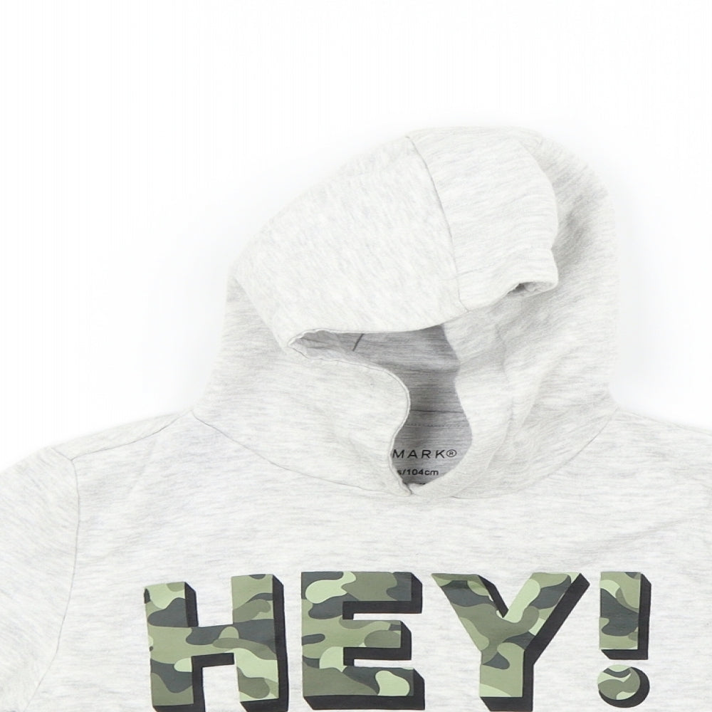 Primark Boys Grey Colourblock  Pullover Hoodie Size 3-4 Years
