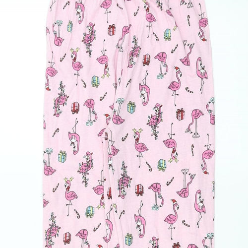 Primark Girls Pink Solid   Pyjama Pants Size 9-10 Years  - Flamingo