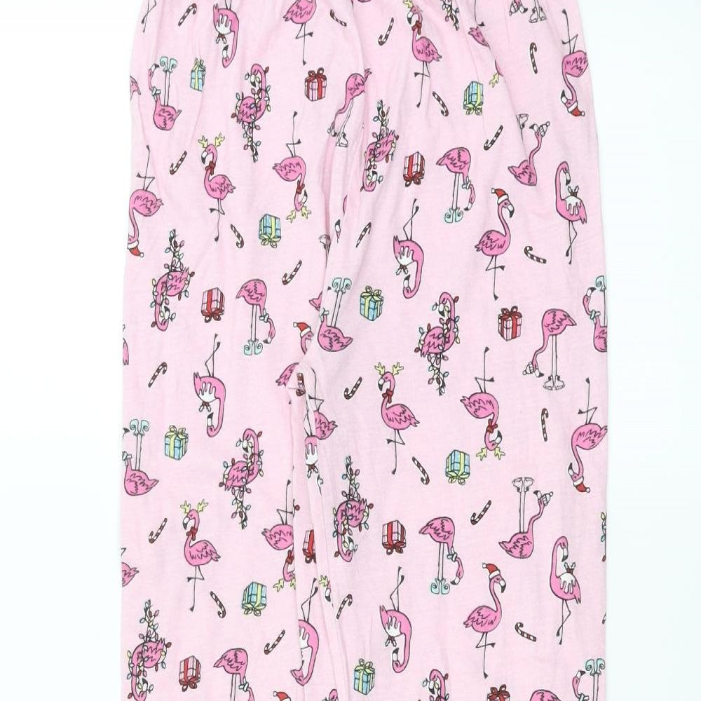 Primark Girls Pink Solid   Pyjama Pants Size 9-10 Years  - Flamingo