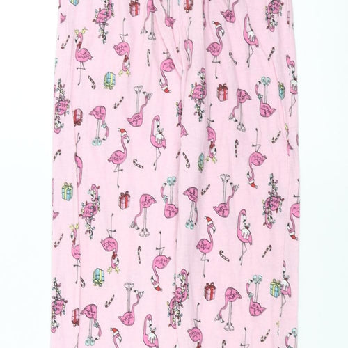 Primark Girls Pink Solid   Pyjama Pants Size 9-10 Years  - Flamingo