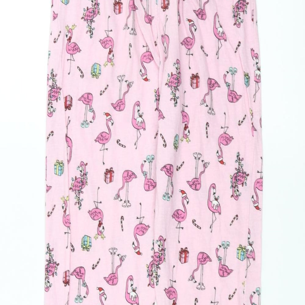 Primark Girls Pink Solid   Pyjama Pants Size 9-10 Years  - Flamingo