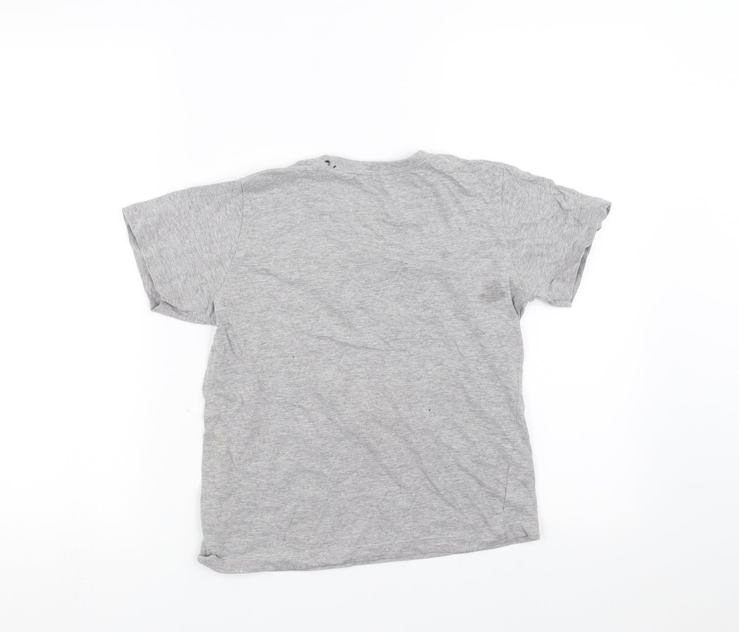 Preworn Boys Grey   Basic T-Shirt Size 10-11 Years  - Good Vibes