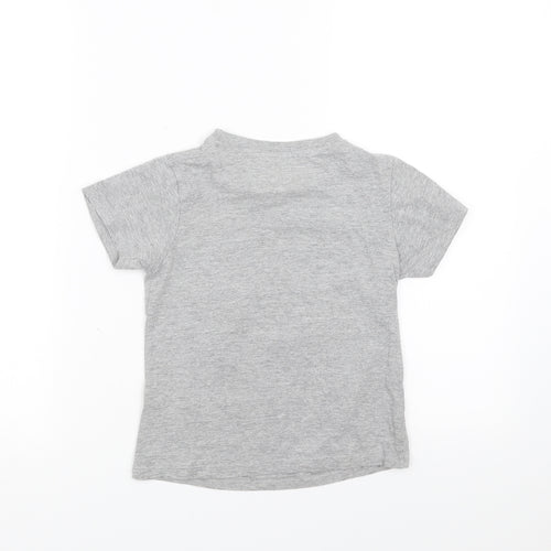 Pep&Co Boys Grey   Basic T-Shirt Size 6-7 Years