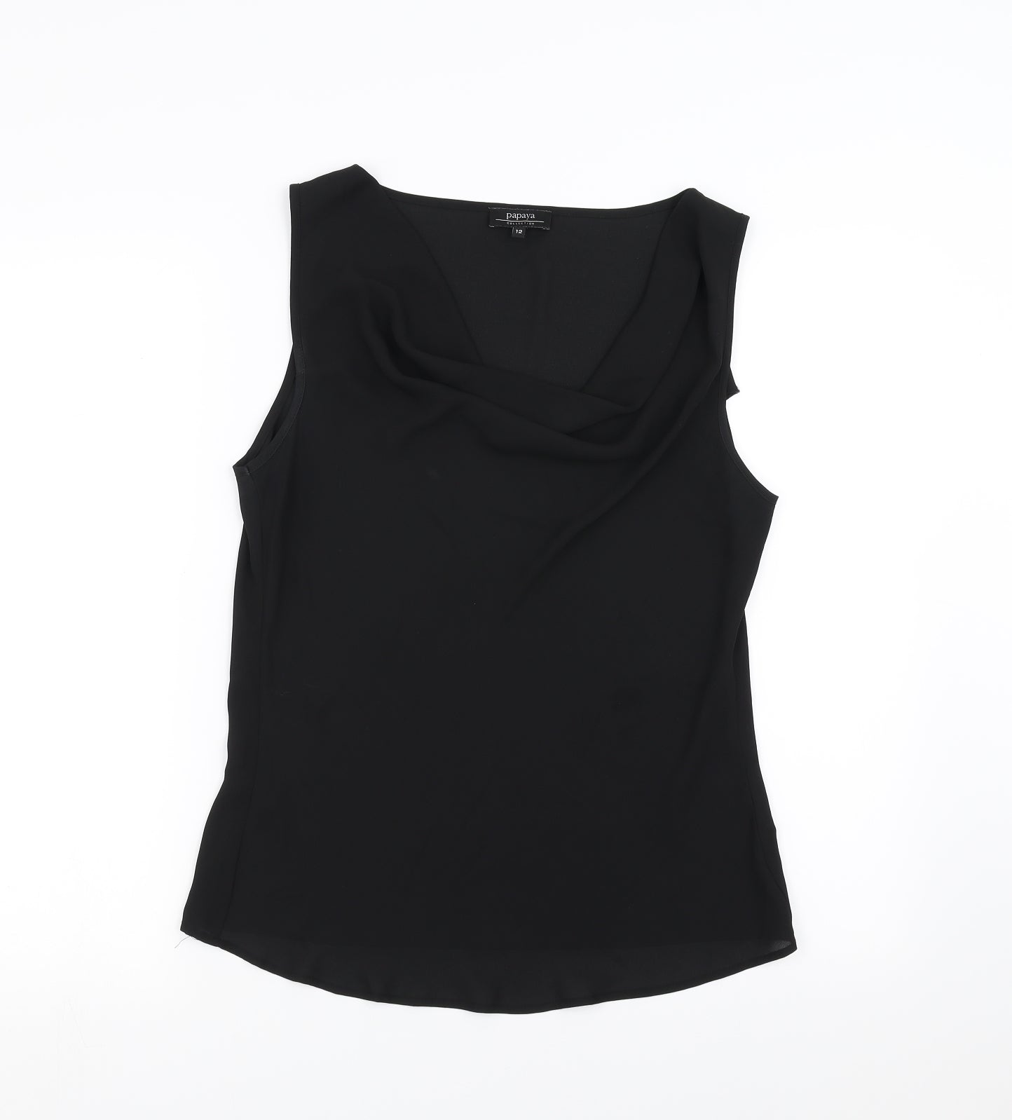 Papaya Womens Black   Basic Blouse Size 12