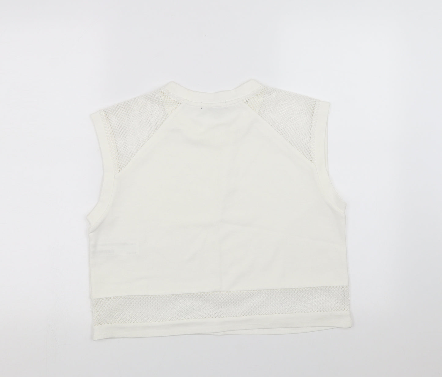 FOREVER 21 Womens White   Cropped T-Shirt Size M