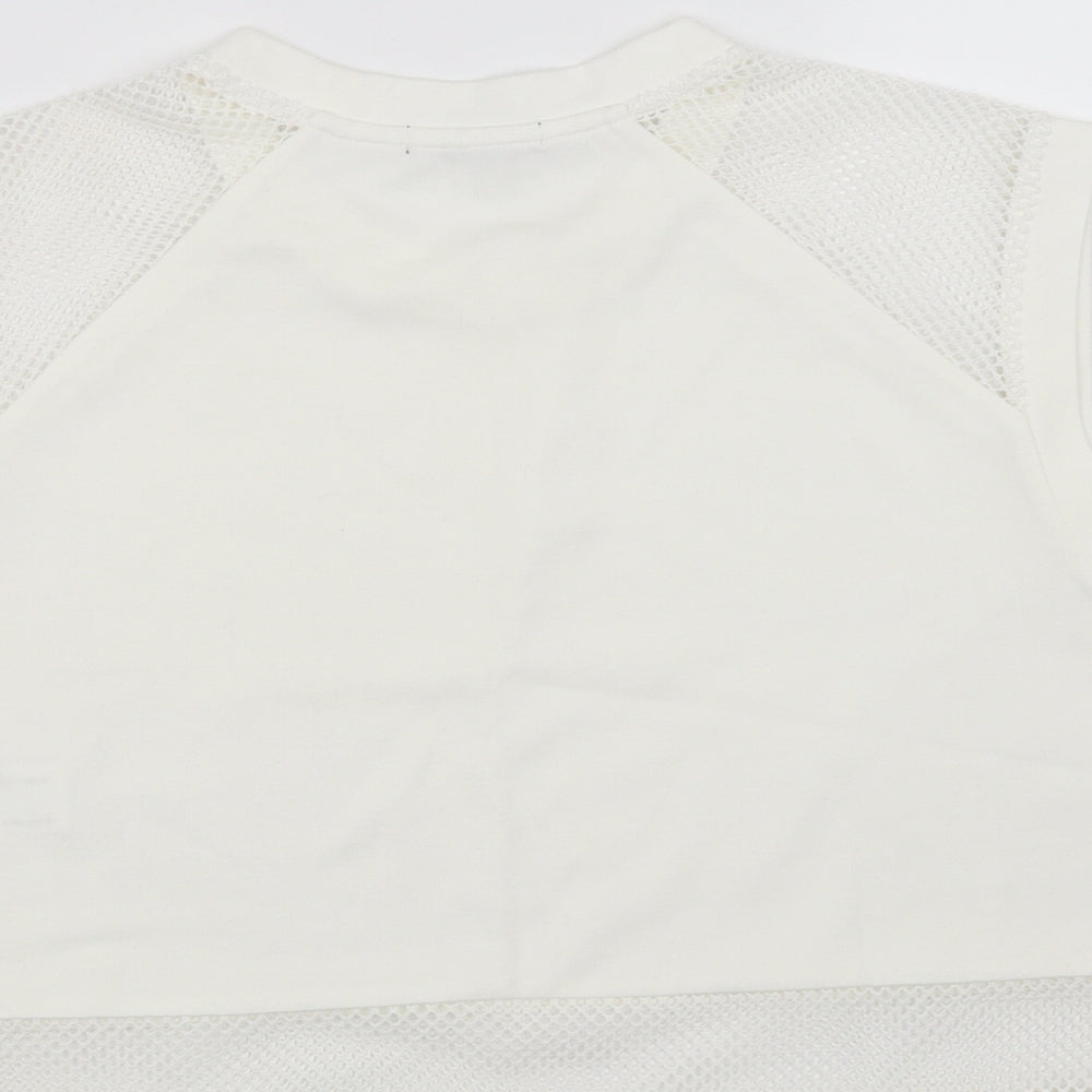 FOREVER 21 Womens White   Cropped T-Shirt Size M