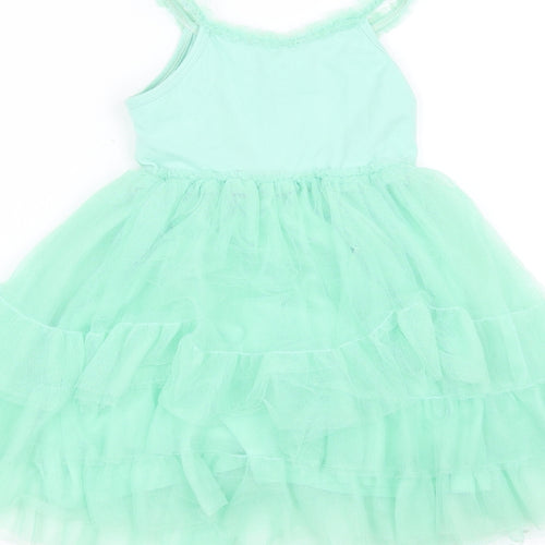 Disney Store Girls Green   Fit & Flare  Size 3 Years  - The Little Mermaid