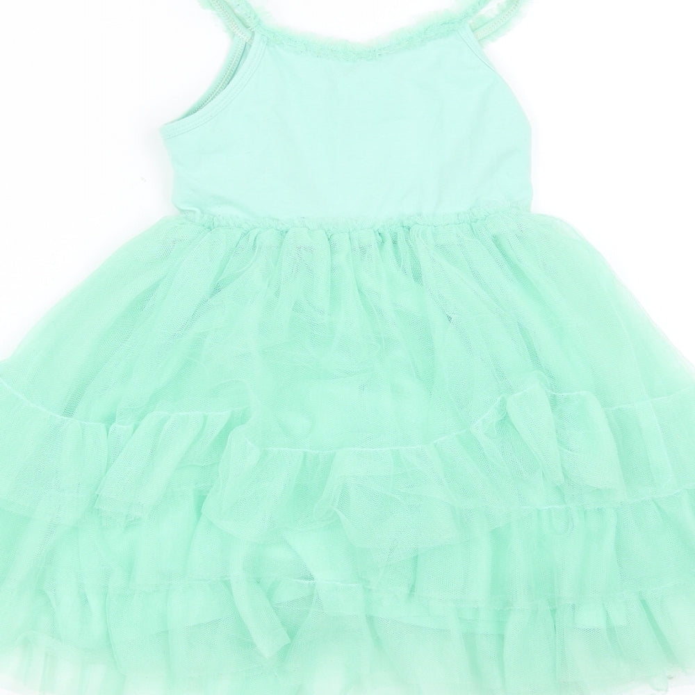 Disney Store Girls Green   Fit & Flare  Size 3 Years  - The Little Mermaid