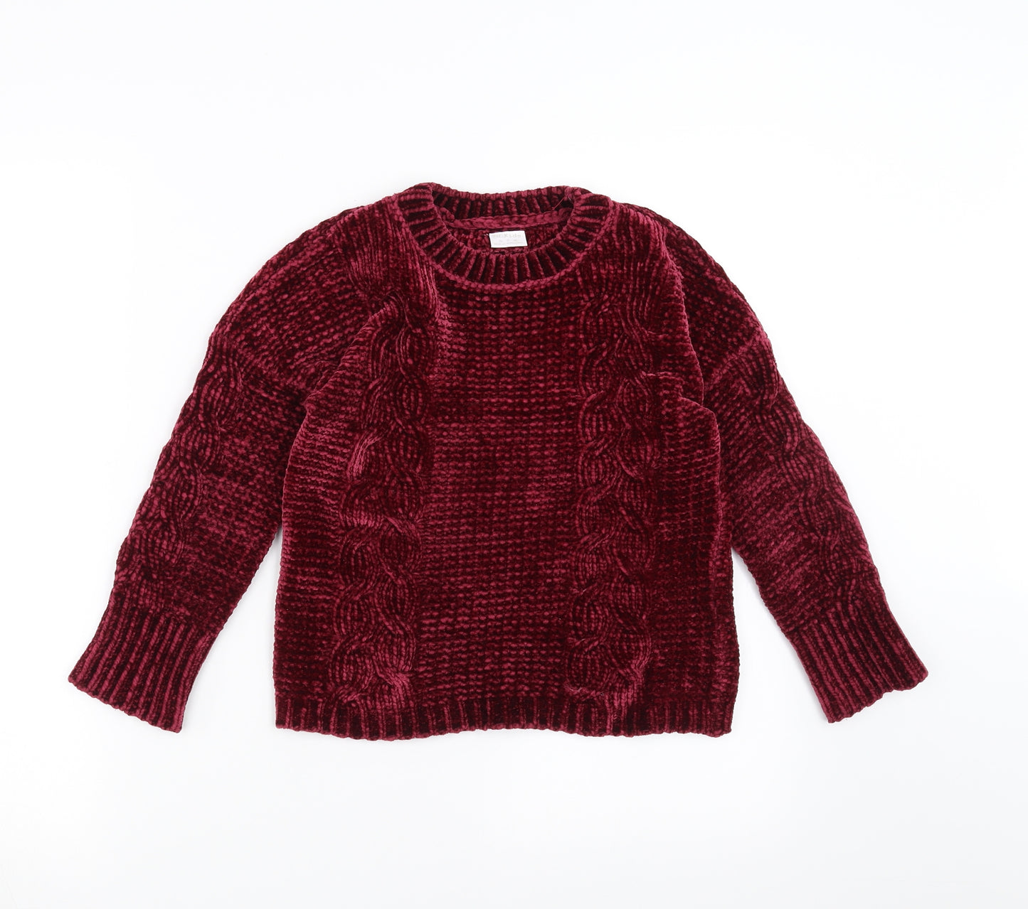 F&F Girls Red   Pullover Jumper Size 7-8 Years