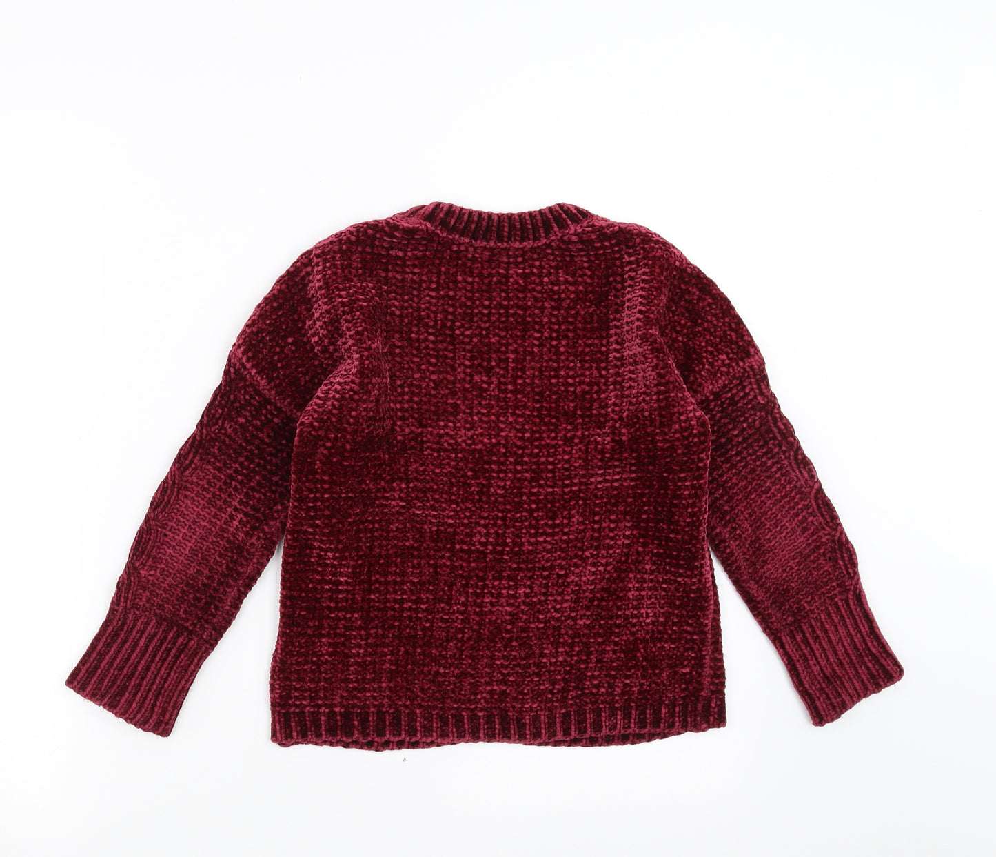 F&F Girls Red   Pullover Jumper Size 7-8 Years