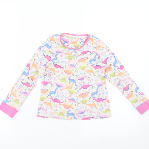 Sainsburys Girls Pink Solid  Top Pyjama Top Size 4-5 Years  - Dinosaur
