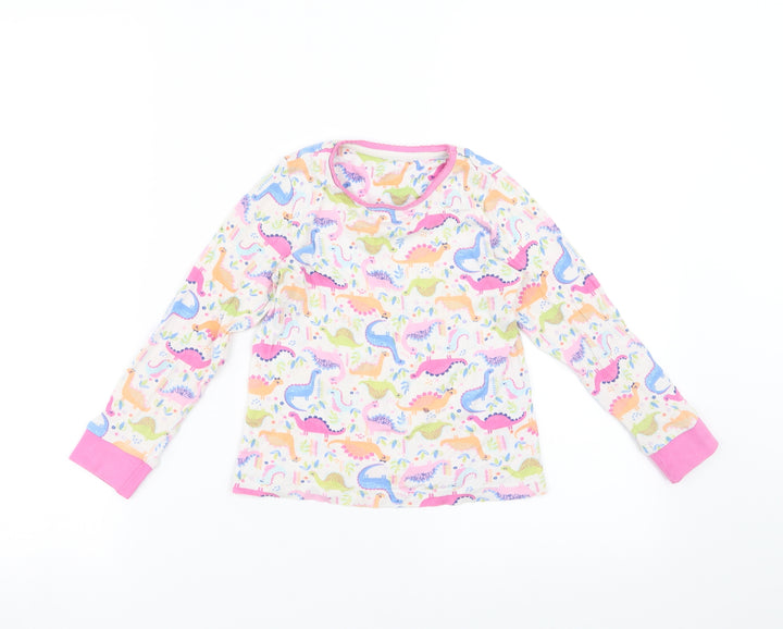 Sainsburys Girls Pink Solid Top Pyjama Top Size 4-5 Years - Dinosaur