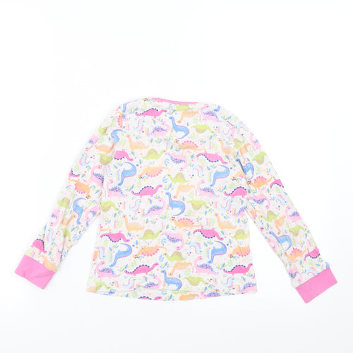 Sainsburys Girls Pink Solid  Top Pyjama Top Size 4-5 Years  - Dinosaur