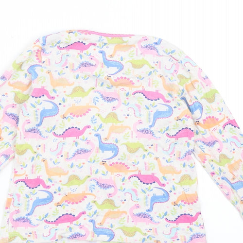 Sainsburys Girls Pink Solid  Top Pyjama Top Size 4-5 Years  - Dinosaur