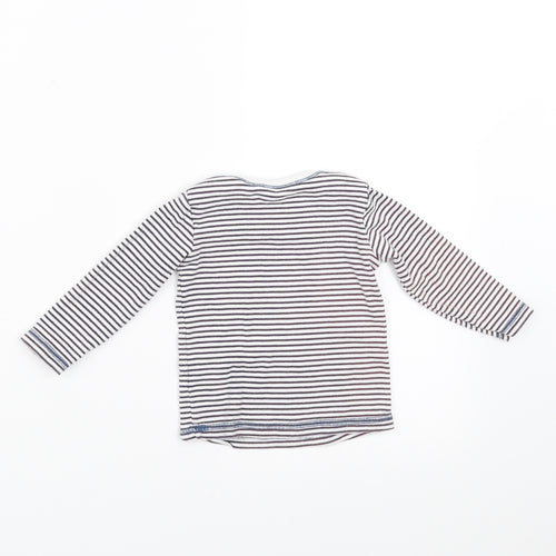 NEXT Baby White Striped  Basic T-Shirt Size 6-9 Months