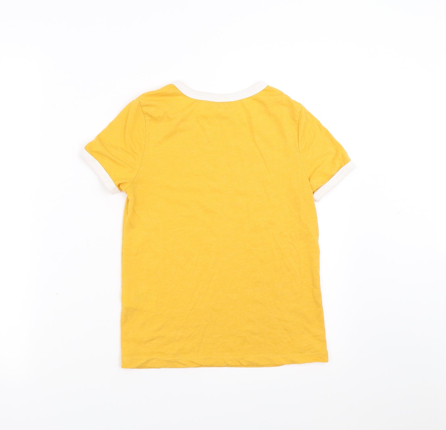 Divided by H&M Womens Yellow   Basic T-Shirt Size XS
