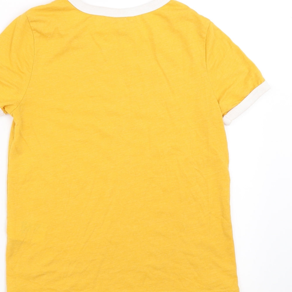 Divided by H&M Womens Yellow   Basic T-Shirt Size XS