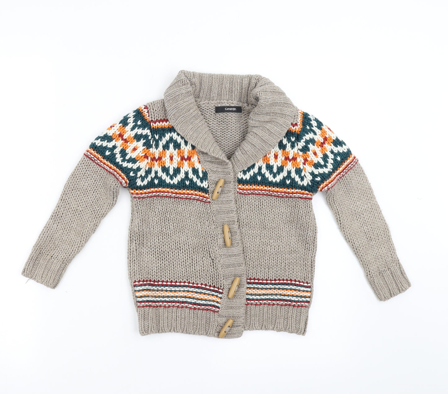George Boys Grey   Cardigan Jumper Size 2-3 Years
