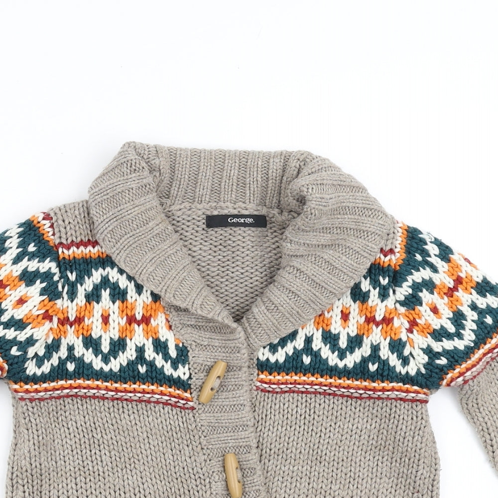 George Boys Grey   Cardigan Jumper Size 2-3 Years