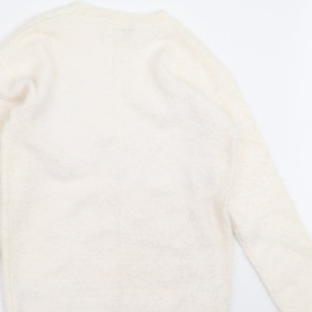 Matalan Girls Ivory   Pullover Jumper Size 11 Years  - Christmas  Jumper