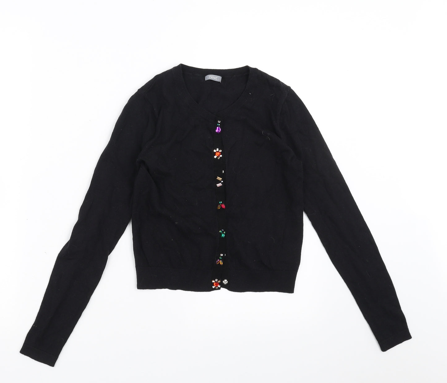 NEXT Girls Black   Cardigan Jumper Size 11 Years  - beaded