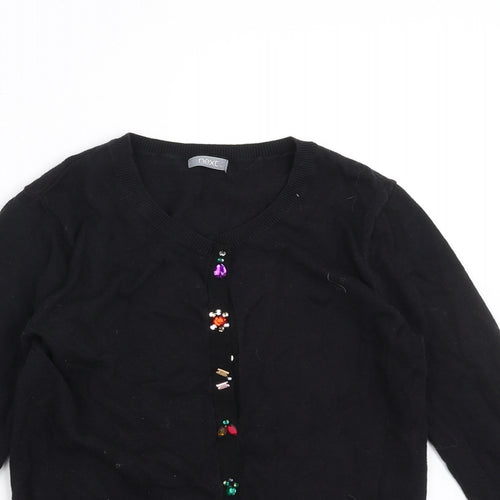 NEXT Girls Black   Cardigan Jumper Size 11 Years  - beaded